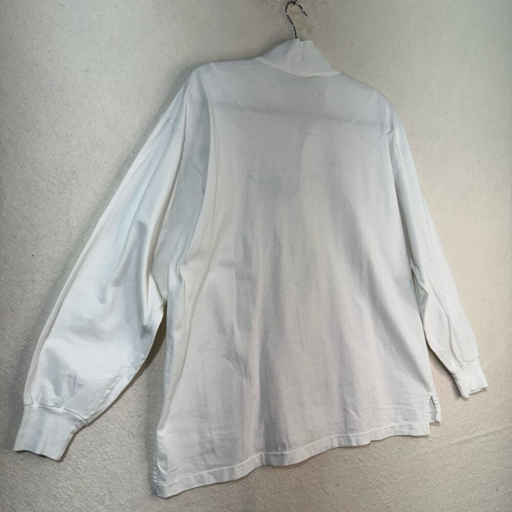 LIXIN Byrkit 88' Oversized Thick Cotton Zebra Henley Shirt 80s VTG Size Medium - Picture 4 of 8